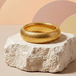 Courage Waterproof Semi Elastic Statement Bracelet 18K Gold Plating - DANSK Copenhagen