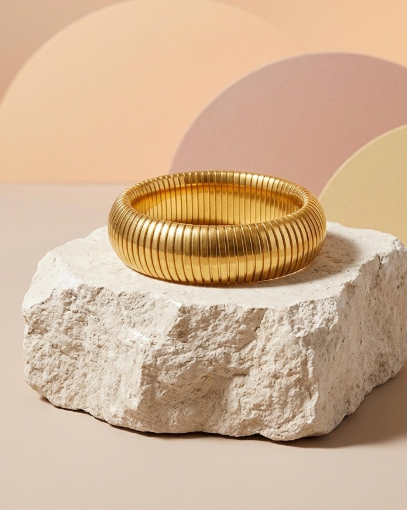 Courage Waterproof Semi Elastic Statement Bracelet 18K Gold Plating - DANSK Copenhagen