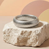 Courage Waterproof Semi Elastic Statement Bracelet Silver Plating - DANSK Copenhagen