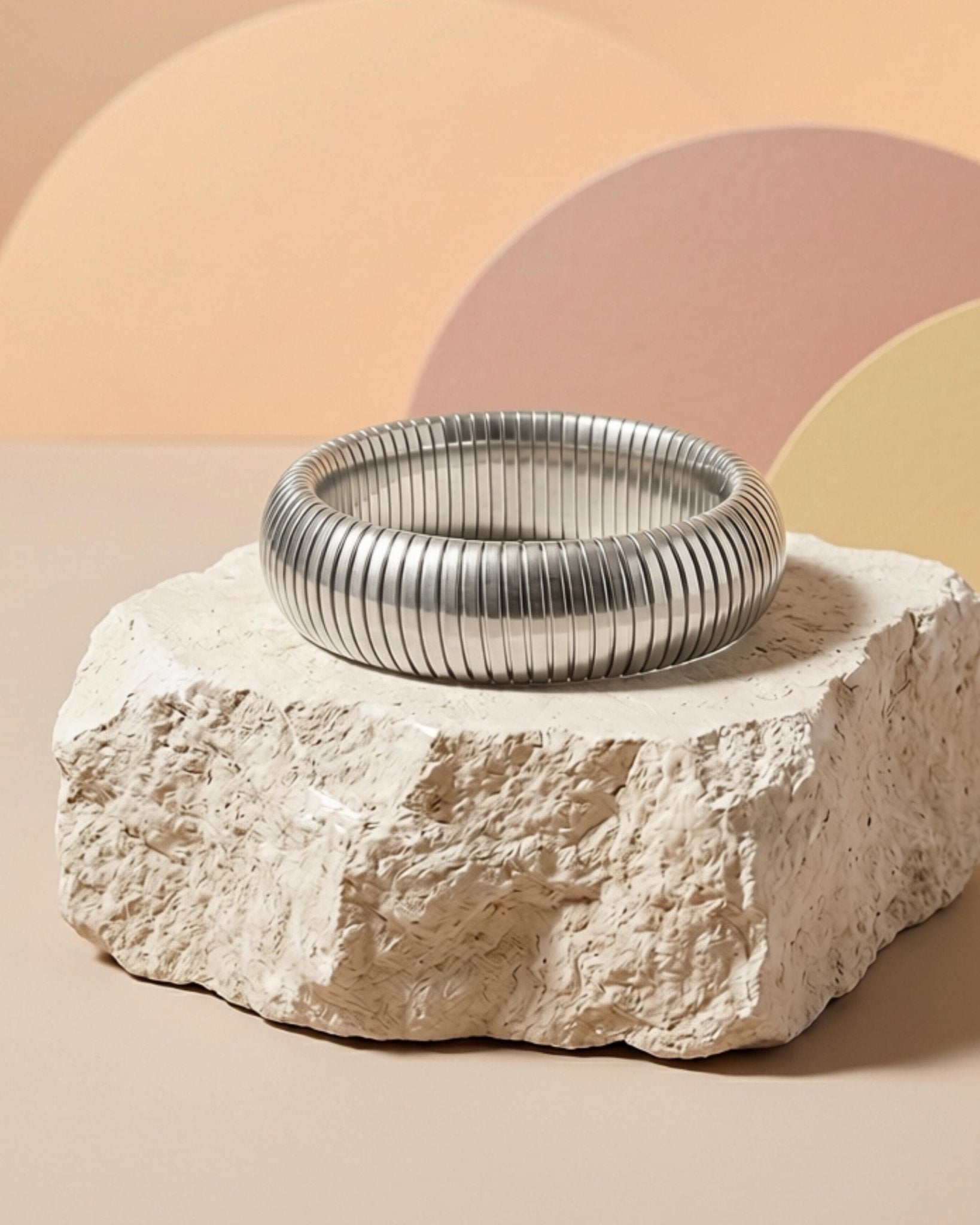 Courage Waterproof Semi Elastic Statement Bracelet Silver Plating - DANSK Copenhagen