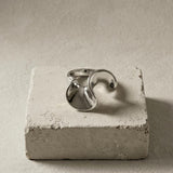 Courage Waterproof Single Twist Statement Ring Silver Plating - DANSK Copenhagen