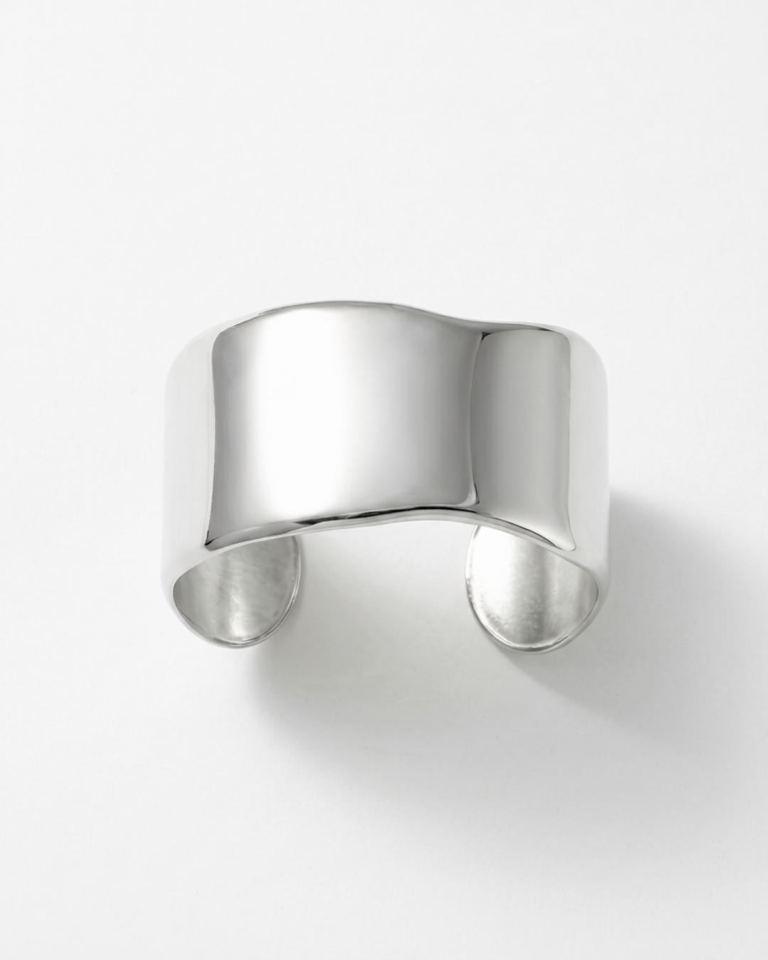 Courage Waterproof Statement Curve Cuff Bracelet Silver Plating - DANSK Copenhagen