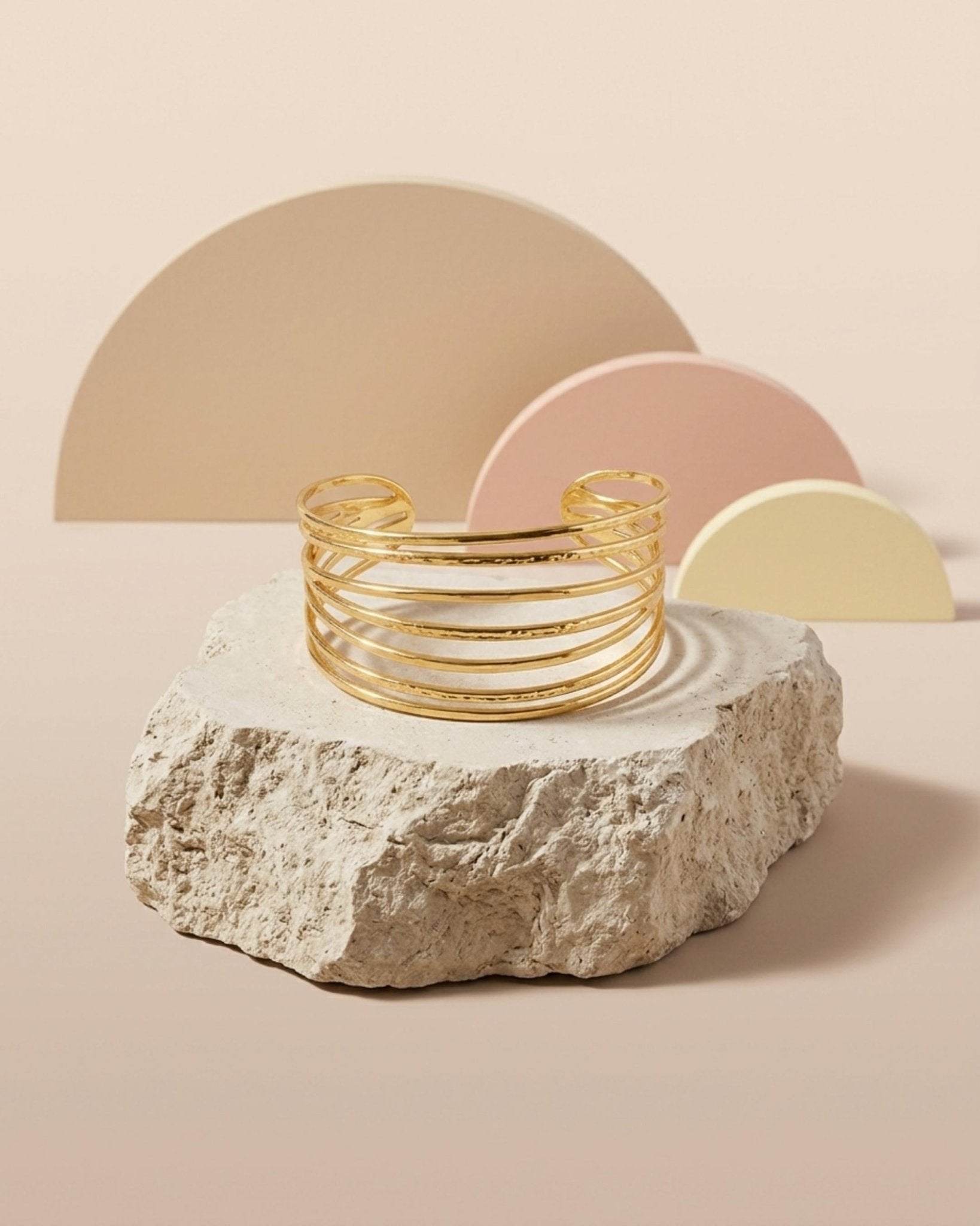 Courage Waterproof String Statement Cuff Bracelet 18K Gold Plating - DANSK Copenhagen