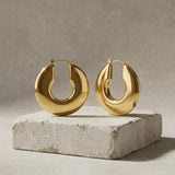 Courage Waterproof U-Turn Statement Earring 18K Gold Plating - DANSK Copenhagen