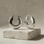 Courage Waterproof U-Turn Statement Earring Silver Plating - DANSK Copenhagen