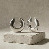 Courage Waterproof U-Turn Statement Earring Silver Plating - DANSK Copenhagen