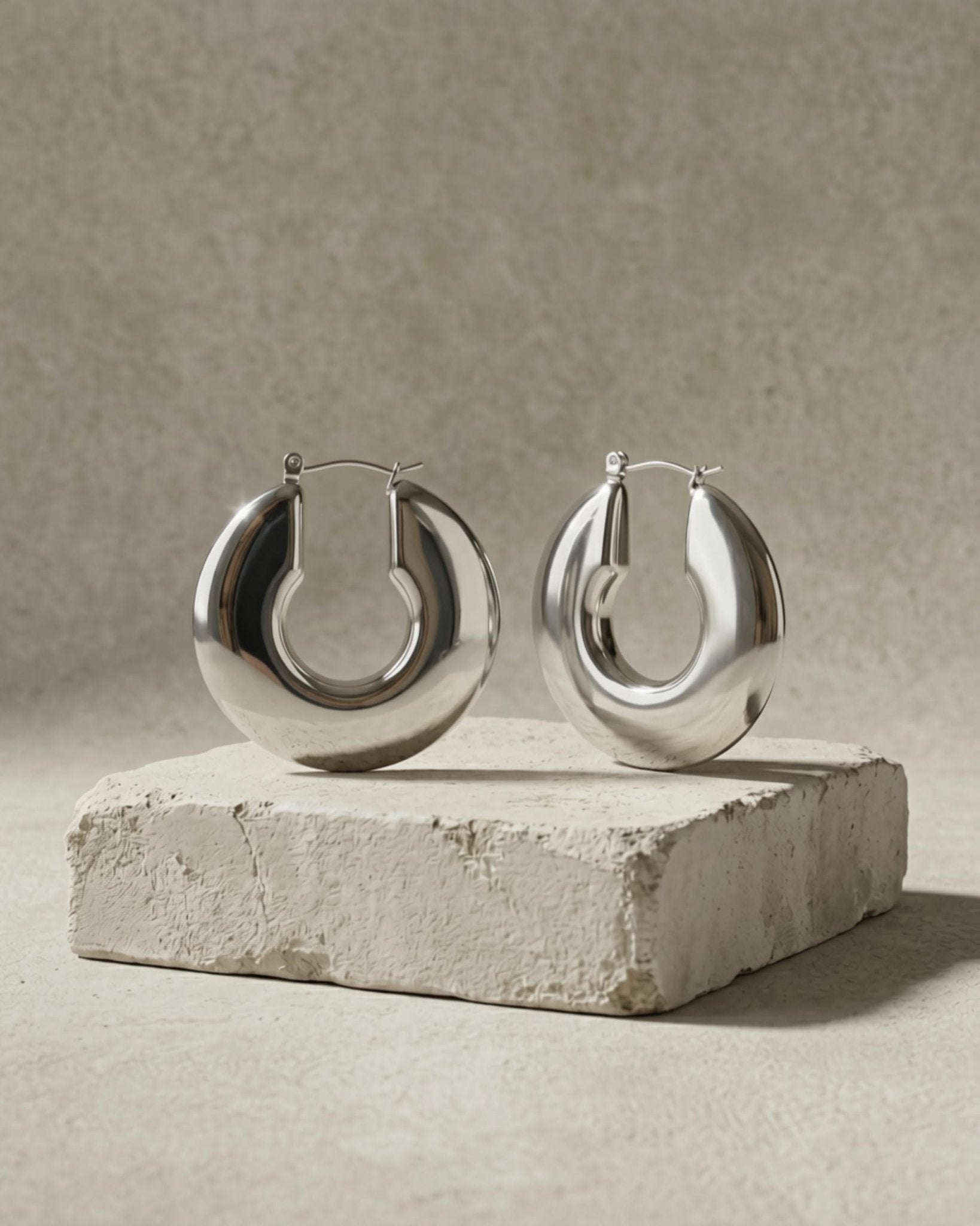 Courage Waterproof U-Turn Statement Earring Silver Plating - DANSK Copenhagen