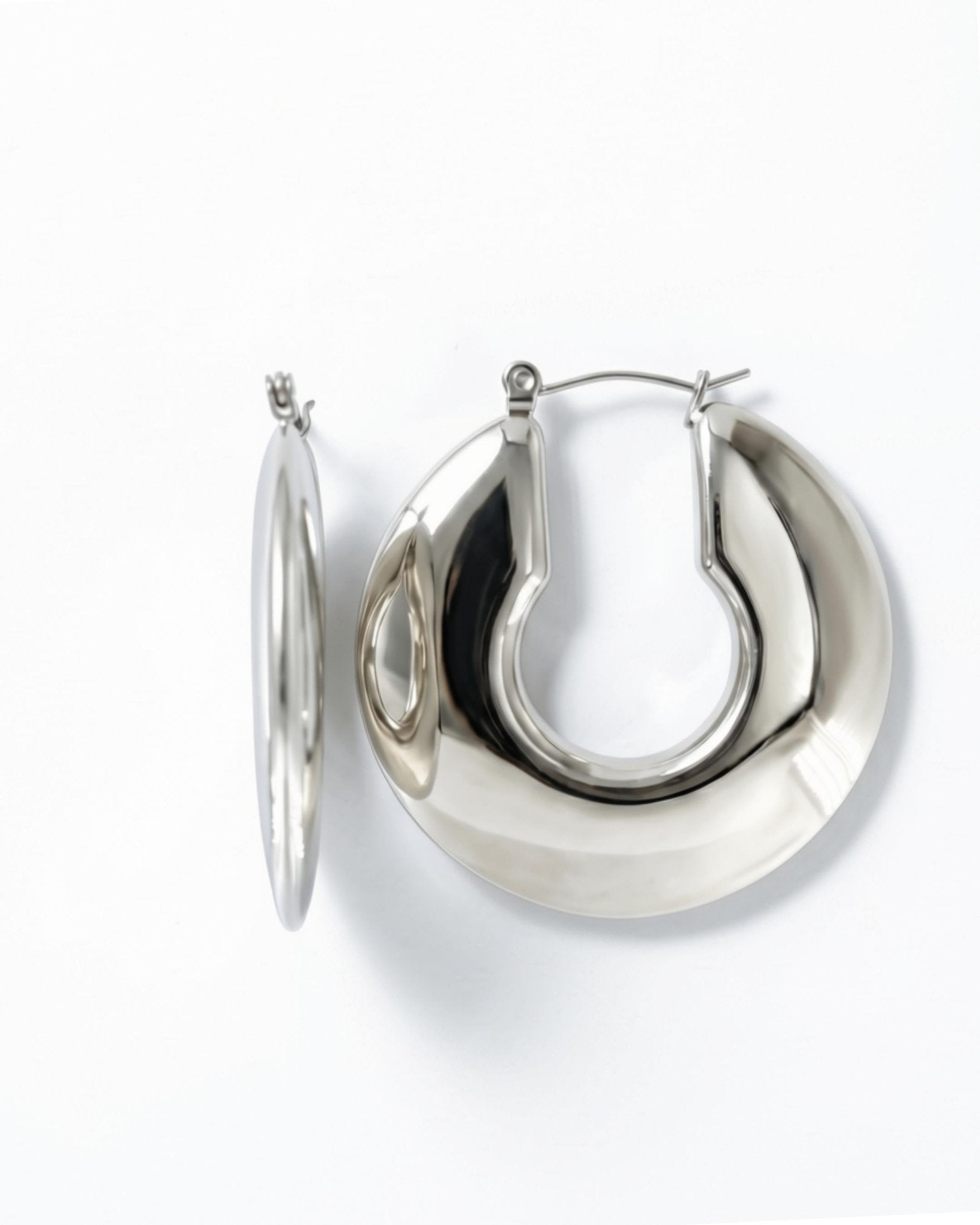 Courage Waterproof U-Turn Statement Earring Silver Plating - DANSK Copenhagen