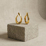 Courage Waterproof V Shape Statement Earring 18K Gold Plating - DANSK Copenhagen