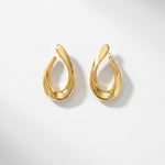 Courage Waterproof V Shape Statement Earring 18K Gold Plating - DANSK Copenhagen