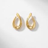 Courage Waterproof V Shape Statement Earring 18K Gold Plating - DANSK Copenhagen