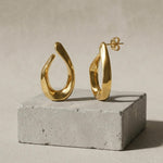 Courage Waterproof V Shape Statement Earring 18K Gold Plating - DANSK Copenhagen