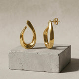 Courage Waterproof V Shape Statement Earring 18K Gold Plating - DANSK Copenhagen
