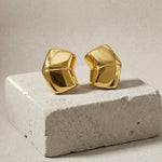 Courage Waterproof Wide Statement Earring 18K Gold Plating - DANSK Copenhagen