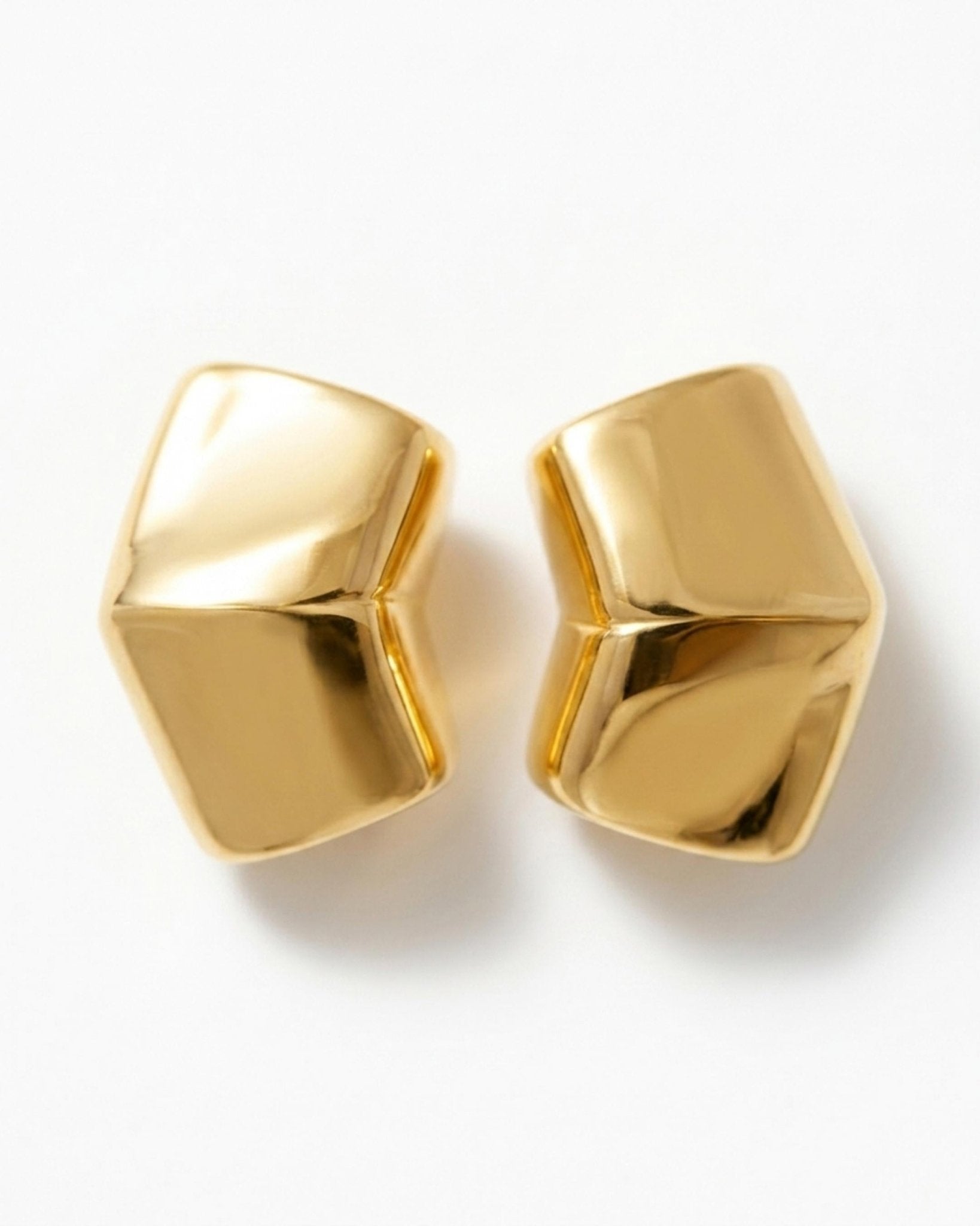 Courage Waterproof Wide Statement Earring 18K Gold Plating - DANSK Copenhagen