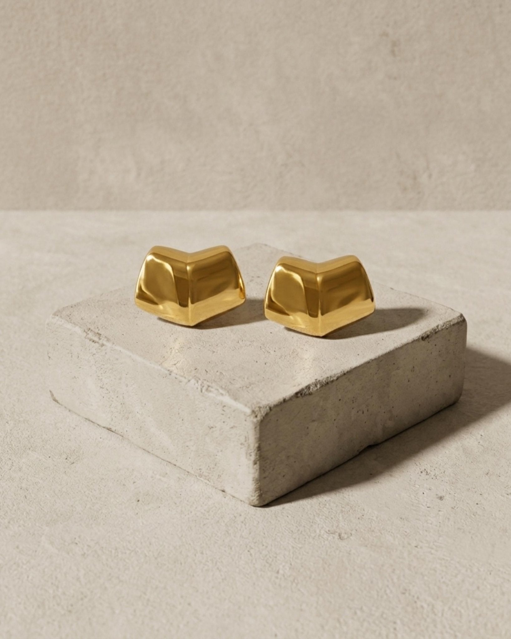 Courage Waterproof Wide Statement Earring 18K Gold Plating - DANSK Copenhagen