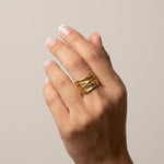 Courage Waterproof Wrap It Ring 18K Gold Plating - DANSK Copenhagen