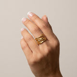 Courage Waterproof Wrap It Ring 18K Gold Plating - DANSK Copenhagen