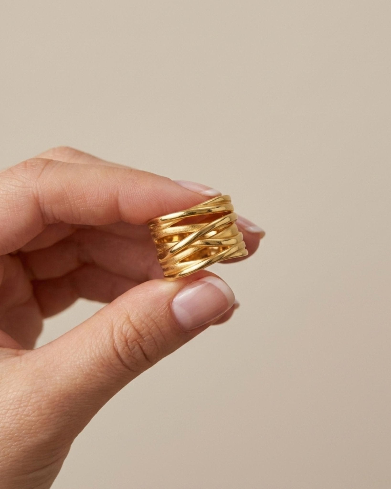 Courage Waterproof Wrap It Ring 18K Gold Plating - DANSK Copenhagen