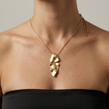 FRIDA Waterproof 18K Gold Plated Necklace - Adjustable Chain & Brushed Stainless Steel - DANSK Copenhagen