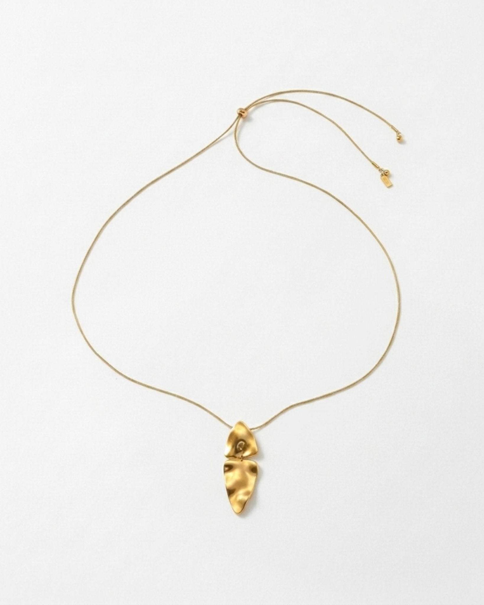FRIDA Waterproof 18K Gold Plated Necklace - Adjustable Chain & Brushed Stainless Steel - DANSK Copenhagen