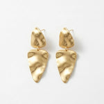 FRIDA Waterproof 18K Gold Plated Statement Earring - Brushed Stainless Steel - DANSK Copenhagen