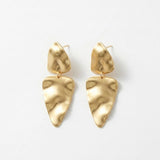 FRIDA Waterproof 18K Gold Plated Statement Earring - Brushed Stainless Steel - DANSK Copenhagen