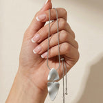 FRIDA Waterproof Silver Stainless Steel Necklace - Adjustable Chain & Brushed Finish - DANSK Copenhagen