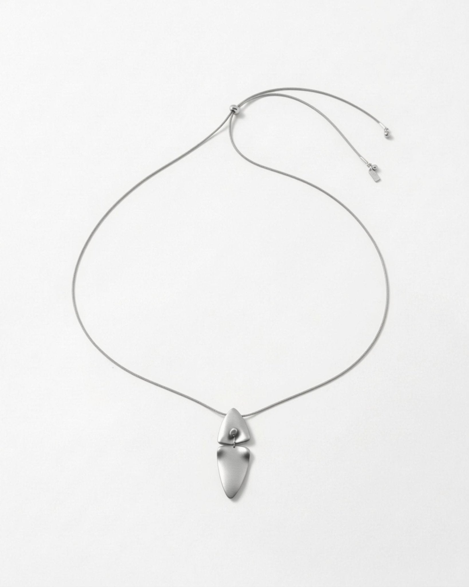 FRIDA Waterproof Silver Stainless Steel Necklace - Adjustable Chain & Brushed Finish - DANSK Copenhagen