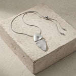 FRIDA Waterproof Silver Stainless Steel Necklace - Adjustable Chain & Brushed Finish - DANSK Copenhagen