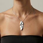 FRIDA Waterproof Silver Stainless Steel Necklace - Adjustable Chain & Brushed Finish - DANSK Copenhagen