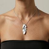 FRIDA Waterproof Silver Stainless Steel Necklace - Adjustable Chain & Brushed Finish - DANSK Copenhagen