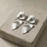 FRIDA Waterproof Silver Stainless Steel Statement Earring - Brushed Finish - DANSK Copenhagen