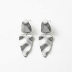 FRIDA Waterproof Silver Stainless Steel Statement Earring - Brushed Finish - DANSK Copenhagen