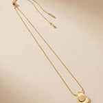 INES Waterproof 18K Gold Plated Necklace - Adjustable Chain & Brushed/Polished Stainless Steel - DANSK Copenhagen