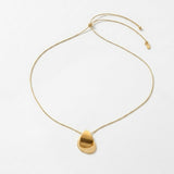 INES Waterproof 18K Gold Plated Necklace - Adjustable Chain & Brushed/Polished Stainless Steel - DANSK Copenhagen