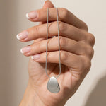 INES Waterproof Silver Stainless Steel Necklace - Adjustable Chain & Brushed/Polished Finish - DANSK Copenhagen