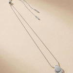 INES Waterproof Silver Stainless Steel Necklace - Adjustable Chain & Brushed/Polished Finish - DANSK Copenhagen