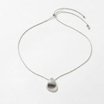 INES Waterproof Silver Stainless Steel Necklace - Adjustable Chain & Brushed/Polished Finish - DANSK Copenhagen