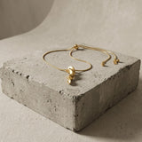 INGRID Waterproof 18K Gold Plated Long Necklace - Adjustable Chain & Brushed Stainless Steel - DANSK Copenhagen