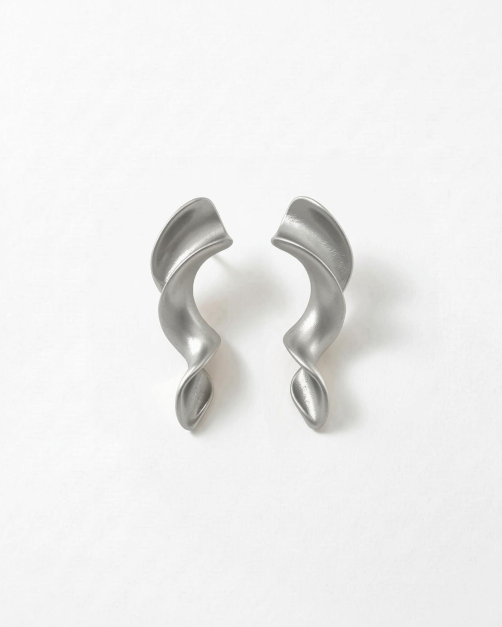 INGRID Waterproof Silver Stainless Steel Earrings - Brushed Finished - DANSK Copenhagen