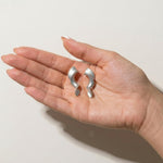 INGRID Waterproof Silver Stainless Steel Earrings - Brushed Finished - DANSK Copenhagen