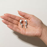INGRID Waterproof Silver Stainless Steel Earrings - Brushed Finished - DANSK Copenhagen