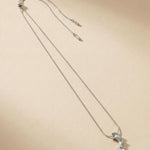 INGRID Waterproof Silver Stainless Steel Long Necklace - Adjustable Chain & Brushed Finished - DANSK Copenhagen