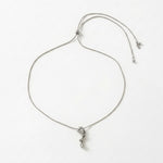 INGRID Waterproof Silver Stainless Steel Long Necklace - Adjustable Chain & Brushed Finished - DANSK Copenhagen