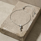 INGRID Waterproof Silver Stainless Steel Long Necklace - Adjustable Chain & Brushed Finished - DANSK Copenhagen