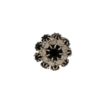 Ingunn Black CZ Flower Button Cover -DNSK Copenhagen