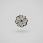 Ingunn Clear CZ 8 Leaf Flower Button Cover 19x20mm -DNSK Copenhagen