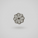 Ingunn Clear CZ 8 Leaf Flower Button Cover 19x20mm -DNSK Copenhagen