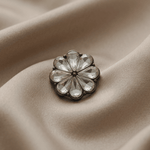 Ingunn Clear CZ 8 Leaf Flower Button Cover 19x20mm -DNSK Copenhagen